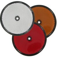Heck-Reflektor rund Ø 80 mm rot – mit 1...