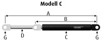 Gasdruckfeder – Artikelnummer 100-300-213