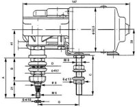 Wischermotor 12 V 80° – Typ 316 mit Schalter