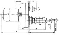 Wischermotor 24 V 85° – Typ 319 mit Parkposition