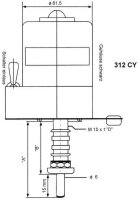 Wischermotor 12 V 135° – Typ 312 mit Schalter