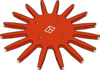 Fingerstern Ø370mm rot passend für Kult Kress