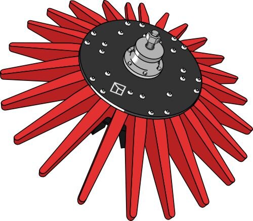 Fingersternelement Ø700mm rot hart