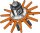 Fingerhackelement Ø290mm weich orange