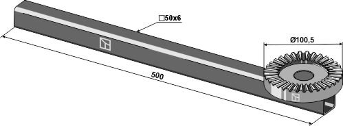 Haltearm mit Klemmscheibe, Länge 500