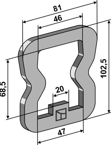 Platte 102,5x8x81 passend für Köckerling