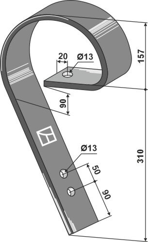 Schleppzinken 80x10