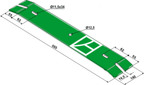 Blattfeder 555 passend für Kverneland