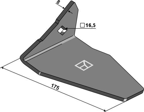 Flügelschar 175mm links passend für Regent