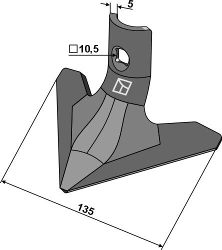Gänsefußschar 135mm Planomat passend für Agrifarm
