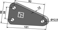 Befestigungsplatte 121 x 66 passend für Bednar und...