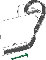 Schleppzinken 70x12 links passend für...