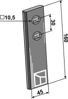 Verschleißteil 160 x 45 x 12 passend für...
