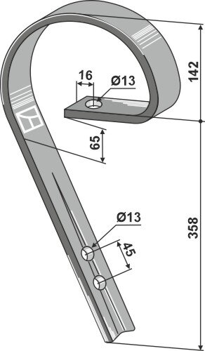 Schleppzinken 45x10 passend für Rabe