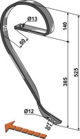 Schleppzinken 45x10 rechts passend für Kverneland