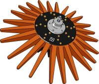 Fingersternelement Ø950mm orange weich