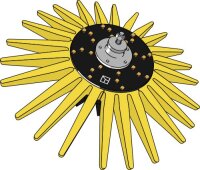 Fingersternelement Ø950mm gelb mittelhart