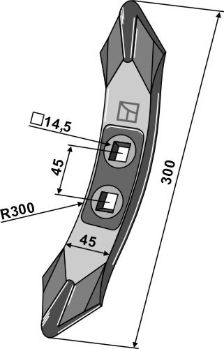 Grubberschar 300mm passend für Alpego