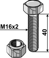Schraube M16x2 Länge 40 passend für Simba und...