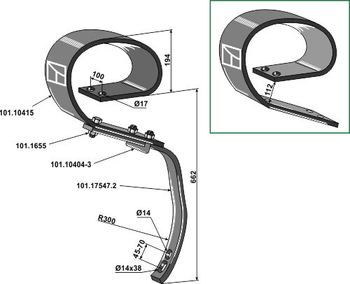 Blattfederzinken GOLIATH
