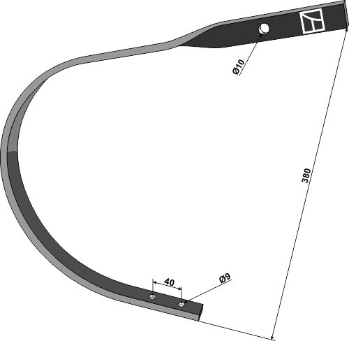 Stiel 25x8 Typ Aktipack passend für Kverneland