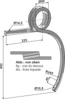 Gedrehter Schwergrubberstiel links