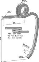 Gedrehter Schwergrubberstiel links