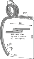 Gedrehter Schwergrubberstiel rechts
