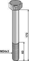 Schraube M24x3 Güte 8.8