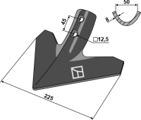 Gänsefußschar 225mm