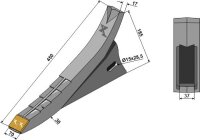Scharspitze Hartmetall passend für Maschio / Gaspardo