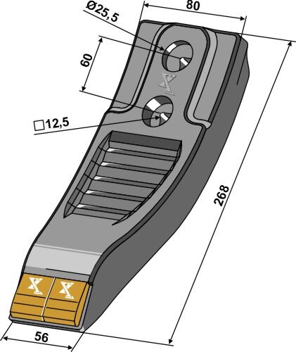 Scharspitze Hartmetall passend für Bednar / Strom