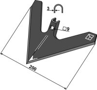 Hackschar 200mm passend für Lilla Harrie