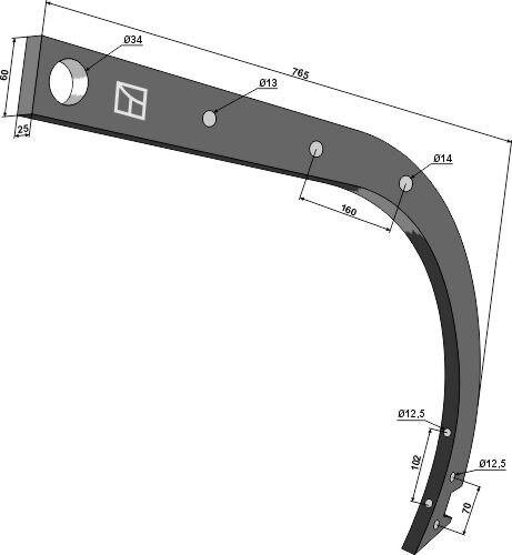 Stiel Delta Flex passend für Kongskilde