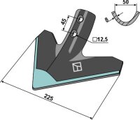 Gänsefußschar 225mm mit Hartauftrag