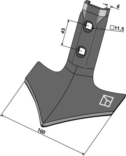 Gänsefußschar 160mm passend für Väderstad