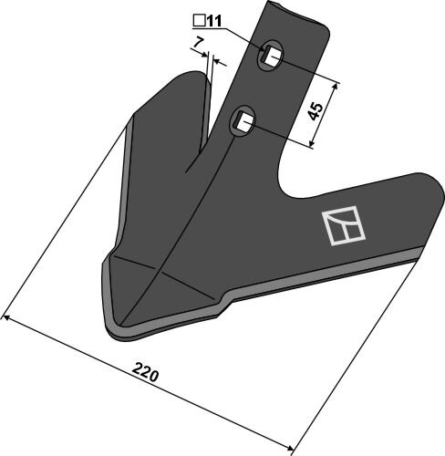 Gänsefußschar 220mm passend für Regent