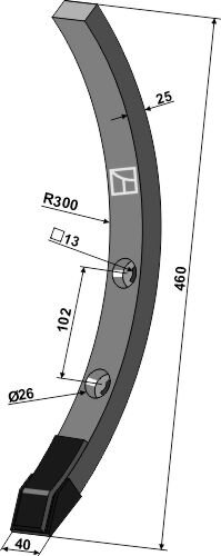 Schmalschar Delta Flex hartmetallbeschichtet passend für Kongskilde