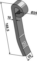Schlegel 168,5x20mm passend für Kverneland und Maletti
