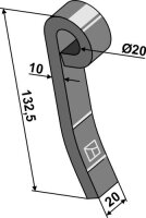 Schlegel 132,5x20mm passend für Kverneland und Maletti