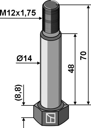 Schraube M12x1,75x70 10.9