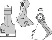 Hammerschlegel 82x40mm passend für TMC Cancela