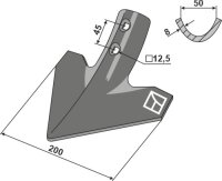 Gänsefußschar 200mm passend für Strom und...