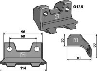 Schlagmesser 114x30mm passend für Mulag