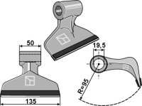 Hammerschlegel 135x50mm PTA Beschichtung passend für...