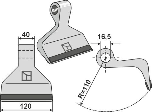 Hammerschlegel 120x40mm PTA
