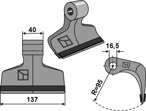 Hammerschlegel 137x40mm PTA