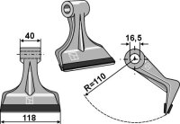 Hammerschlegel 118x40mm mit PTA Beschichtung passend...