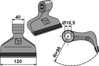 Hammerschlegel 120x40mm PTA passend für Agricom
