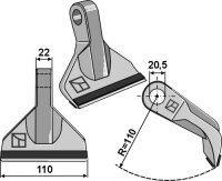 Hammerschlegel 110x22mm mit PTA Beschichtung passend...